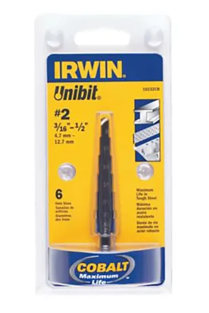 Unibit 10232CB STEP DRL COBALT #2 3/16 -1/2" 6 SZ Latest