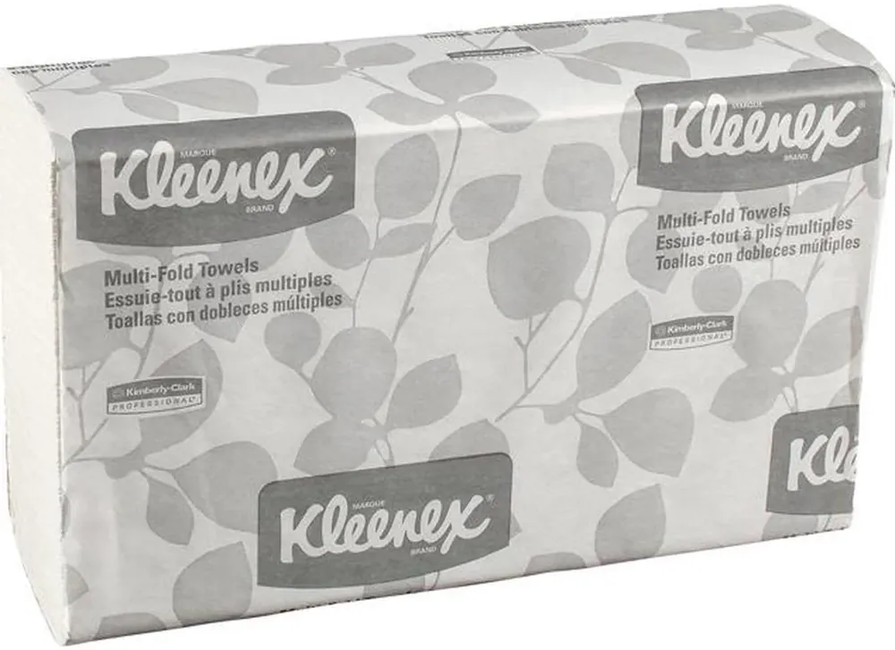 Kleenex 02046 Multifold Paper Towels () - White - 8 Packs / Convenience Case - 150 Tri Fold Paper Towels / Pack - 1 -200 Towels / Case Final Sale