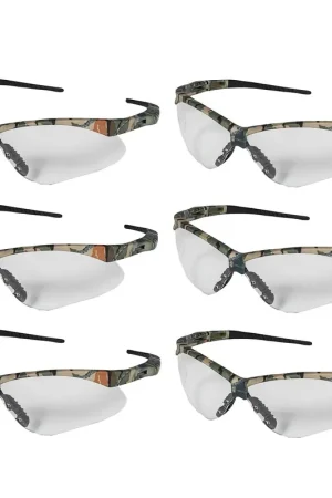 Grab Now KleenGuard 25676 V30 Nemesis Safety Glasses Clear Lens Wrap Around Black Frame