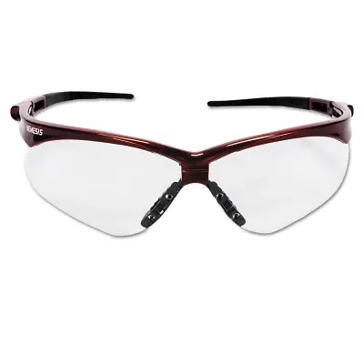 KleenGuard 47378 V30 Nemesis Safety Glasses Clear Anti-Fog Lens Red Frame Reduced Price