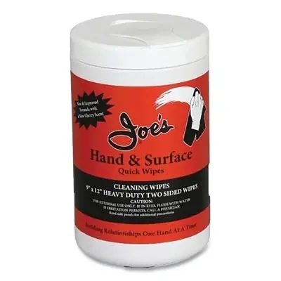 Joe's 704KW Hand and Surface Quick Wipes 70 Wipes/Canister Cherry Final Sale