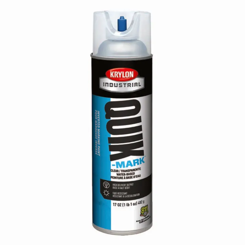 Deal Krylon Industrial A03500 Quik -Mark Water -Based Inverted Marking Paint - Clear