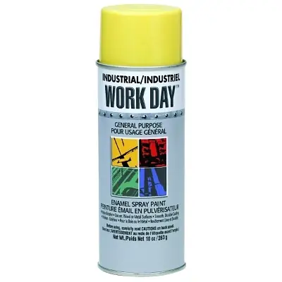 Krylon Industrial A04406007 Industrial Work Day Enamel Paint 10 oz Aerosol Can Yellow Super Sale