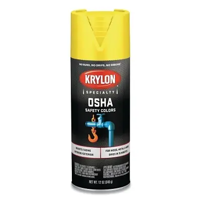 Best Seller Krylon K01813777 OSHA Safety Color Spray Paint 12 oz Fill Aerosol Can Safety Yellow Gloss