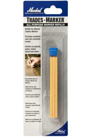 Markal 096043 TRADES -MARKER Mechanical China Marker - Yellow Refill Pack - Carded Limited Time