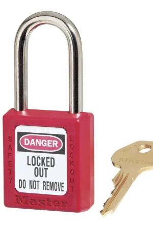 Hot Deal Master Lock MLS410RED 410RED Safety Lockout Padlock 1-1/2 inch Xenoy Red 71649078941