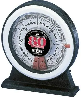 High Quality Empire 36 Empire Magnetic Polycast Protractor