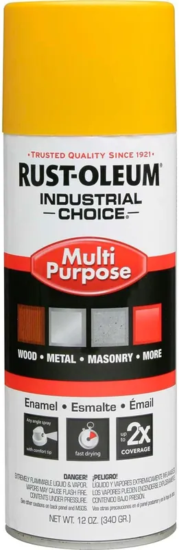 Price Cut Rust-Oleum 1644830 Industrial 1600 System Enamel Safety Yellow 12 oz Pack of 6