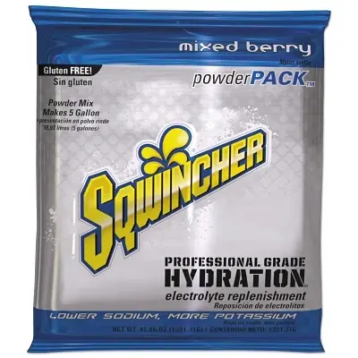 Sqwincher 159016400 Powder Packs Mixed Berry 47.66 oz Pack Yields 5 gal Grab Now