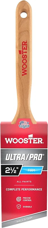 Big Sale Wooster 4174-2 1/2 Angle Sash Paint Brush Nylon/Polyester Bristle 2.5 Inch