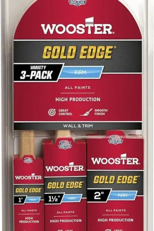 Save Now Wooster 5239 Gold Edge Wall Brush 3 Pack, 1 Inches