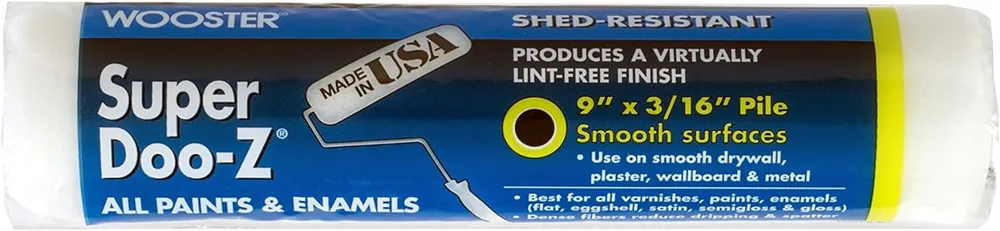 Authentic Wooster R206-9 Super Doo-Z 9 Inch Roller Cover 3/16 Nap