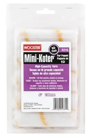 Limited Time Wooster R216-4 Mini-Koter Yarn 4 in. W Mini Paint Roller Cover 10 pk