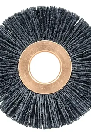 Weiler 17556 Burr-Rx 2-1/2 Dia Wheel Brush .026/120CG Crimped Fill 5/8 Grab Now