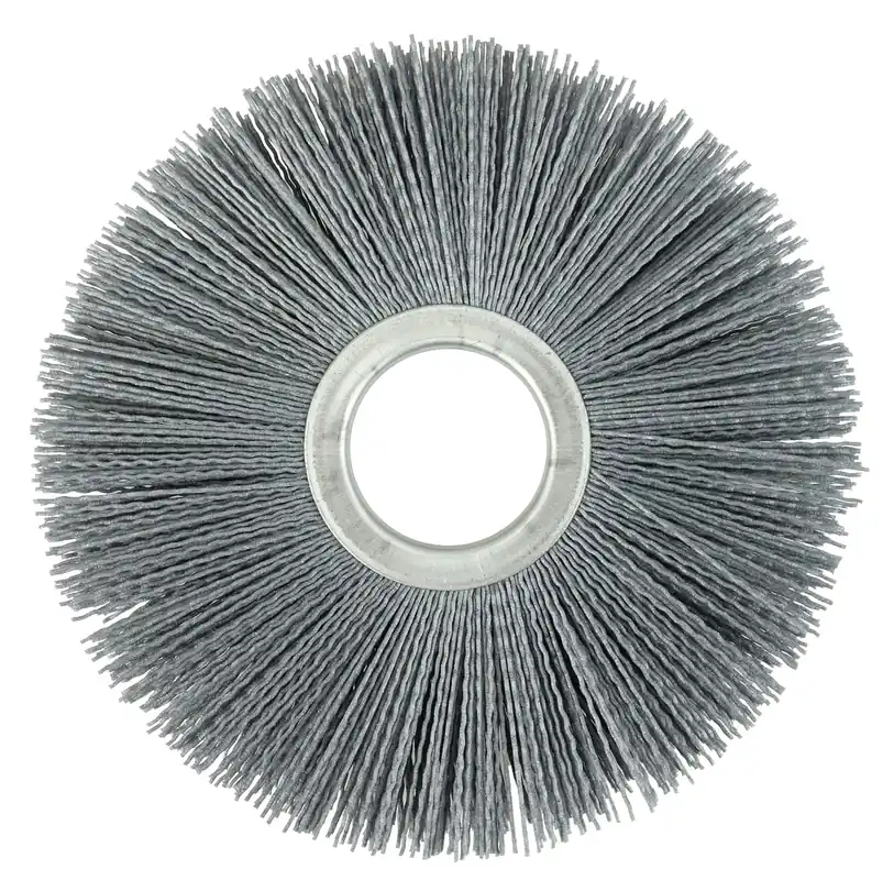 Weiler 20630 8 Nylox Metal Hub Wheel Brush .022/320SC Crimped Fill 2 Arbor Hole Markdown