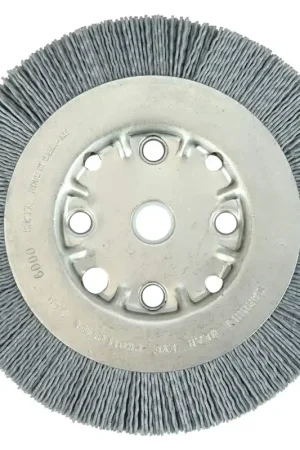 Get Yours Weiler 31122 6 Narrow Face Nylox Wheel 035/180SC Crimped Fill 5/8-1/2 Arbor Hole