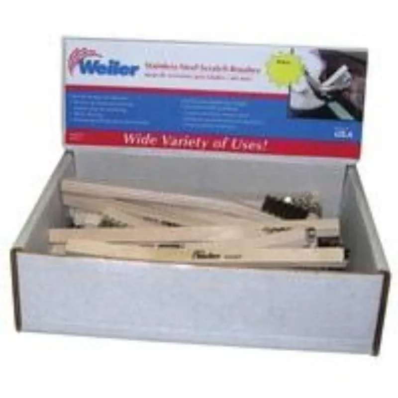 Hassle-Free Returns Weiler 61012 Stainless Steel Scratch Brush Countertop Display