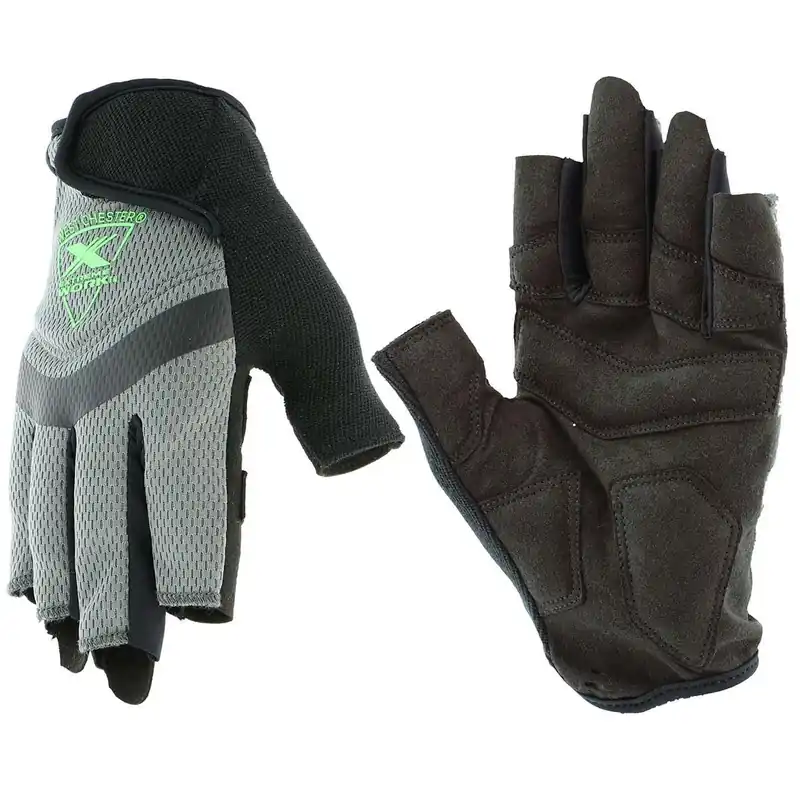 Place Order West Chester 89307/XL Fingerless glove with hook and loop closure - padded knuckle and padded palm - knitted synthetic leather palm.