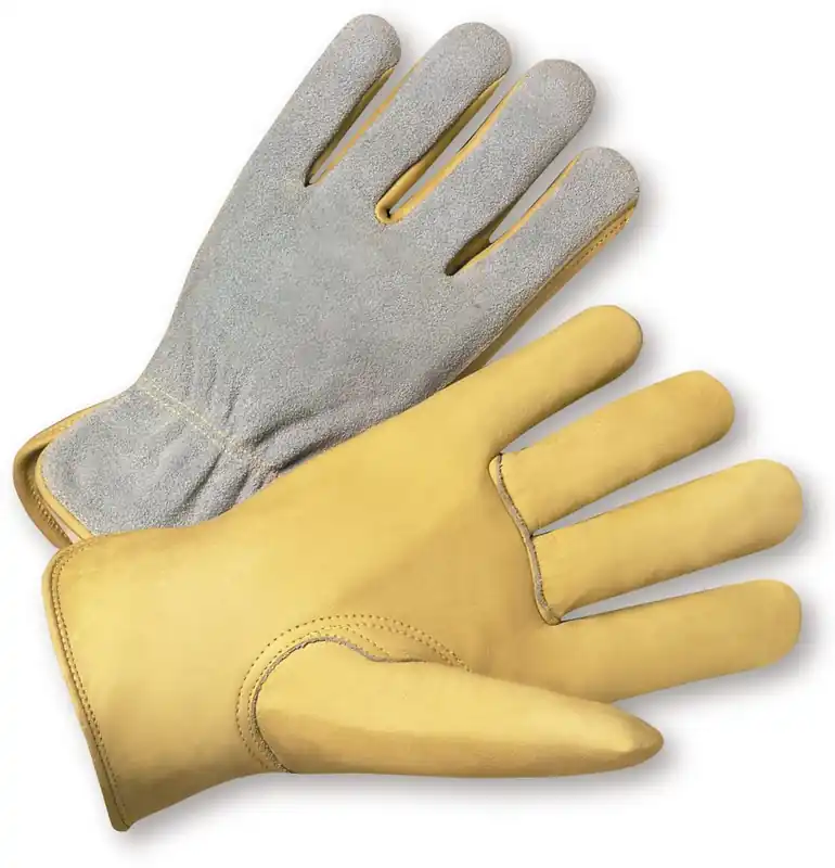 Must Have West Chester 993K/XL Grain Cowhide Leather Driver Gloves – X-Large, Work Gloves with Split Leather Back, Keystone Thumb, Kevlar Thread