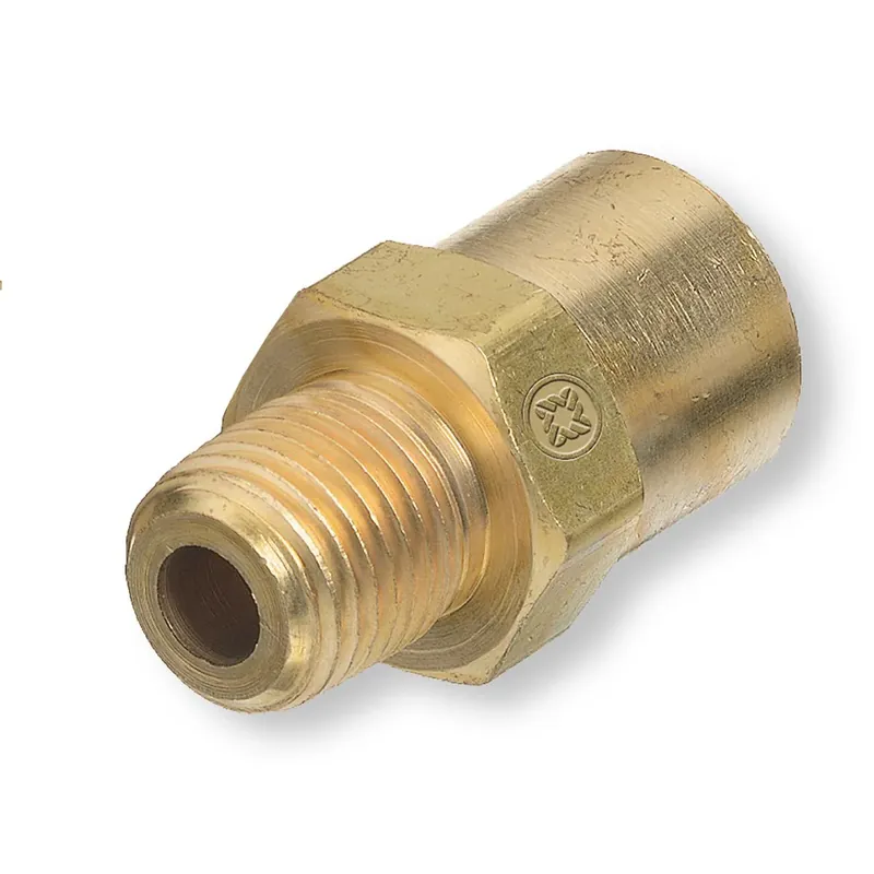 Must Have Western Enterprises AW-15A INERT ARC ADAPTORS - 1/4" NPT MALE X B -SIZE 5/8" -18" UNF - RH FEMALE - BRASS