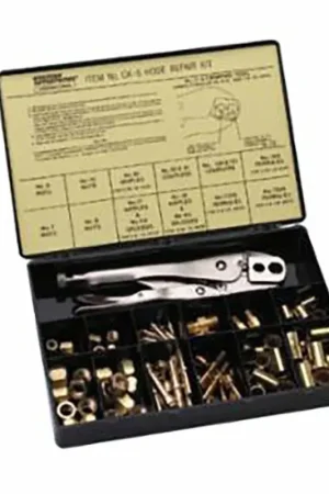 Direct From Factory Western Enterprises CK-5 HOSE REPAIR KIT WITH HAND -GRIP TOOL (C -5) FOR 3/16" & 1/4" ID HOSE - A -SIZE 3/8" -24 UNF & B -SIZE 9/16" -18 UNF - RH & LH FITTINGS