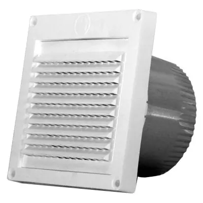 Laing Thermotech 110695 PLASTIC MINI LOUVER 03" WITH 3" TAIL WHITE 12CS Final Sale
