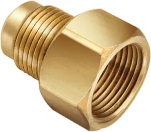 JB INDUSTRIES UR3-86 Brass Tube Fittings Adapter 1/2 inch Female Flare x 3/8 inch Flare - UR3-86 Last Chance