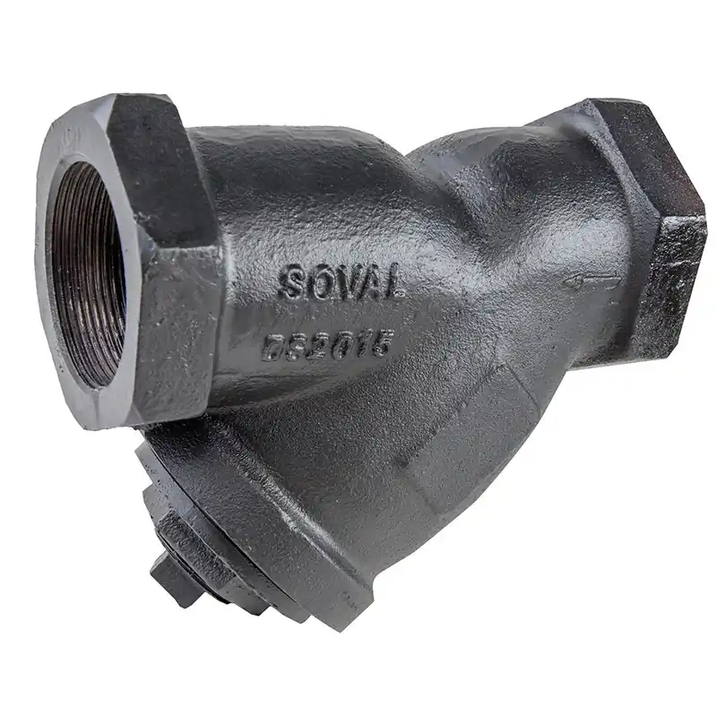 Soval 860-012T 1-1/4" Cast Iron Threaded Wye Strainer Final Sale