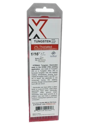 Grab Now Xtrweld WTTH2093 2% Thoriated Tungsten Electrode, 3/32, 10 Piece, 7 Inch L