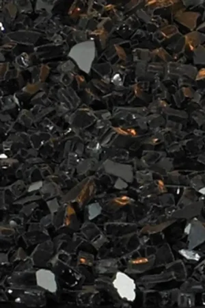 Weekend Sale Empire Industries DG1BKP Crushed Decorative Glass - Black Polished