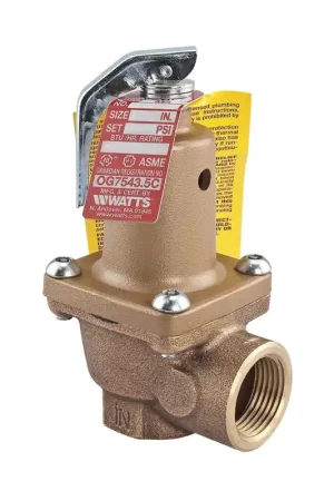 Premium Watts 174A-3/4-40 Relief Valve 3/4 40 PSI 800k BTU 0274479