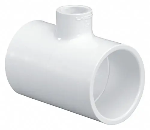 Lasco 401-210 PVC Reducer Tee Socket x Socket x Socket 1-1/2 x 1-1/2 x 3/4 Pipe Size Premium