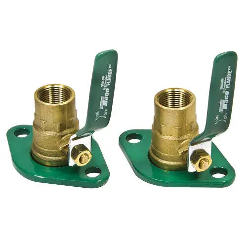 Taco SFL-125T Solid Brass Shut-Off Ball Valve and Swivel-Flange Set 1-1/4 NPT Lead Free SF-125T Replacement Final Sale