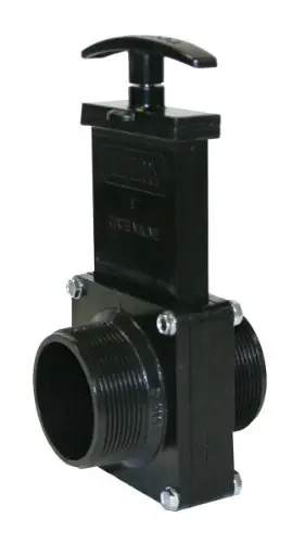 Valterra 7204 ABS Gate Valve, Black, 2 MPT Today Only