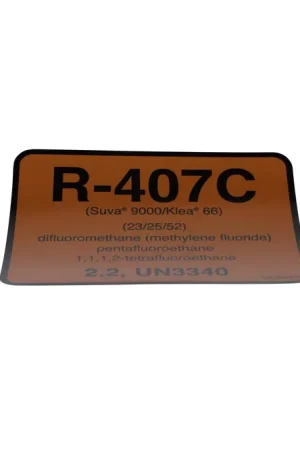 Diversitech 4407 Refrigerant ID Label R-407C (SUVA 9000/KLEA 66) 3 in L x 4 in W Order Now