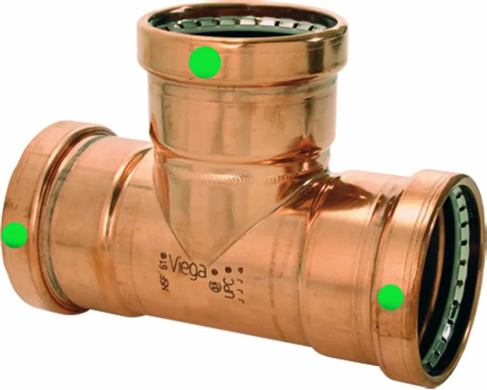 Buy Online Viega 20688 ProPress Zero Lead Copper XL-C Tee 1 Pack + 20688
