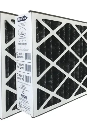 Trending TRION 288649-202 Air Bear Black Replacement Media Filter wOdor Control MERV 10 21 x 26 x 16