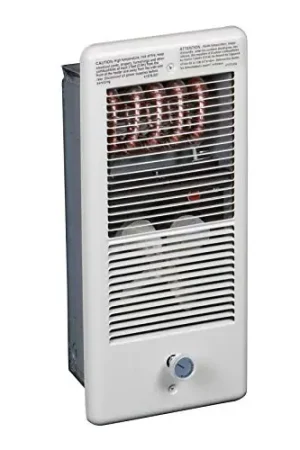 Mega Sale TPI E4310TRPW Series 4300 Low Profile Fan Forced Wall Heater with Wall Box, Single Pole Inbuilt Thermostat, 1000 W