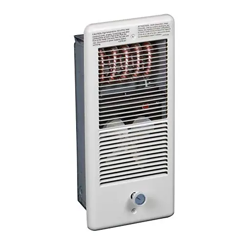 Mega Sale TPI E4310TRPW Series 4300 Low Profile Fan Forced Wall Heater with Wall Box, Single Pole Inbuilt Thermostat, 1000 W