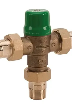 Place Order Taco 5002-HX-C3-G 1/2 Sweat Union 5000 Heating Only Mixing Valve w/ Gauge