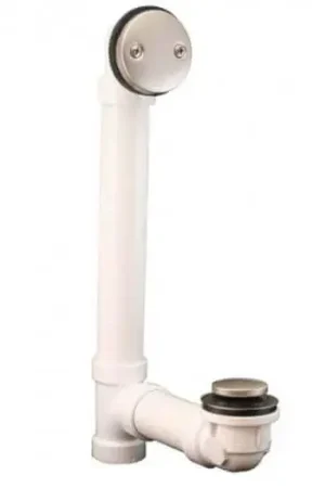 Crafted Jones Stephens B0711RB Bath Waste Standard Half Kit - RB Lift & Turn Drain w/ 2 Hole Face Plate (PVC)