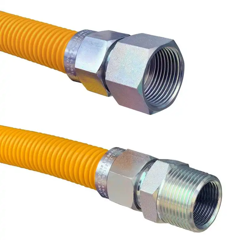Jones Stephens G76052 3/4 x 48 in. FIPS Gas Connector with Fitting in Yellow Mega Sale