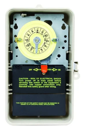 Latest Intermatic T101P3 NEMA 3R Plastic Case 125 VAC 60 Hz 40 Amp SPST Electromechanical Time Switch