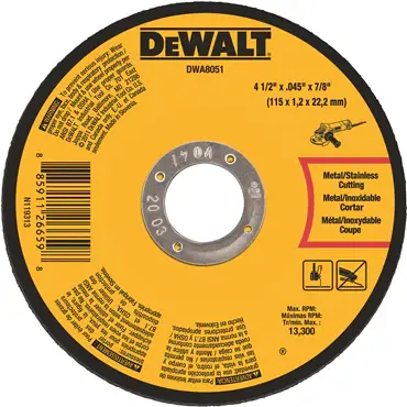 Luxury DeWalt DWA8051T10 Metal Cutting Wheel 4-1/2 x .045 x 7/8