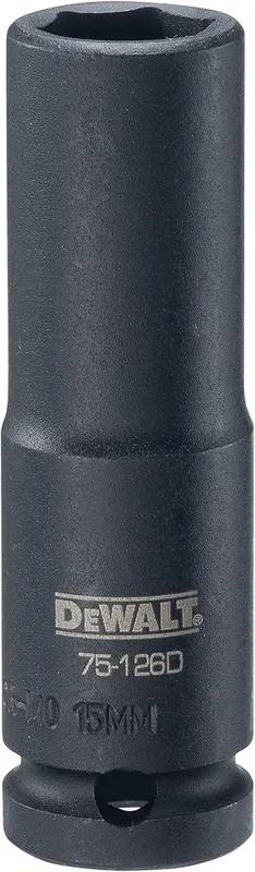 Free Returns Dewalt DWMT75126B 6 Point 1/2 Drive Deep Impact Socket 15MM
