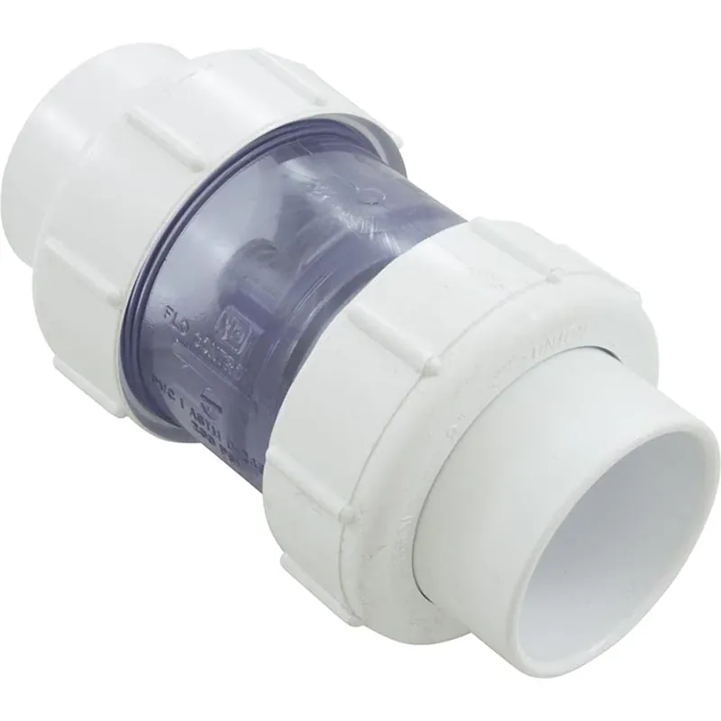 Flo Control 1795C20 5lb 2 Sxs Clear PVC Union Check Valve Fast Shipping