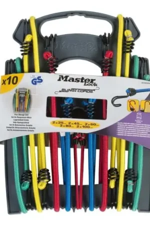 Fan Favorite Master Lock 3044DAT3043DATSC Bungee Strap,Twin wire bungee assortment,10 pc