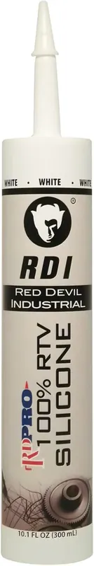 Fan Favorite Red Devil 08160I RD PRO Industrial Grade RTV 100% Silicone Weather-Resistant Sealant 10.1 oz Tube White 1-Pack