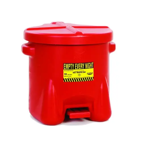 Eagle 935FL Polyethylene Oily Waste Can 10 gal Red Fast Shipping