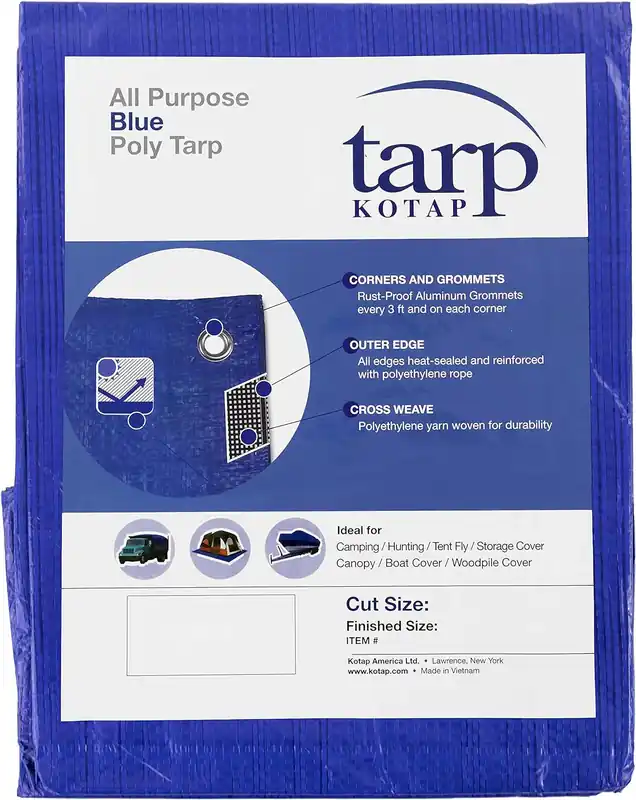 Flash Sale Kotap TRA-3060 30 x 60 Ft. All-Purpose Multi-Use Protection/Coverage Waterproof Poly Tarp